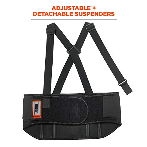 Ergodyne ProFlex 1600 Back Support Brace, 9" Extended Support, High Cut Front...