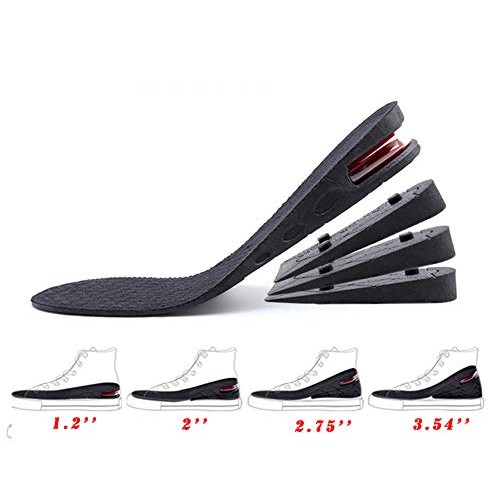Height Increase Insoles 4-Layer 3.54 inch Air Cushion Taller Shoes Insoles He...