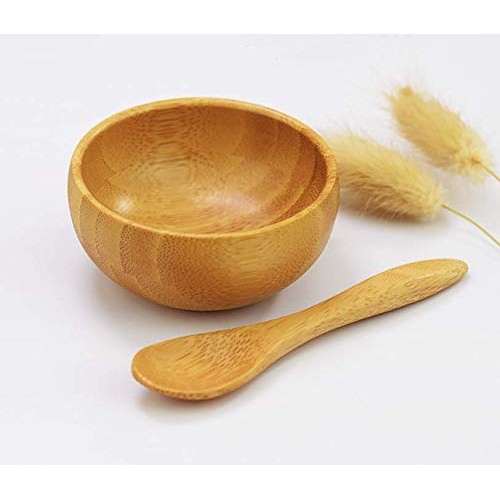 Eco Bamboo Mixing Bowl - Cute Miuni Small Facial Skin Care Mixing Bowl DIY Ho...