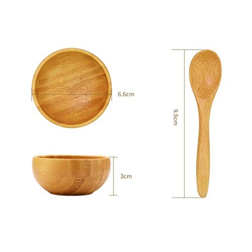 Eco Bamboo Mixing Bowl - Cute Miuni Small Facial Skin Care Mixing Bowl DIY Ho...