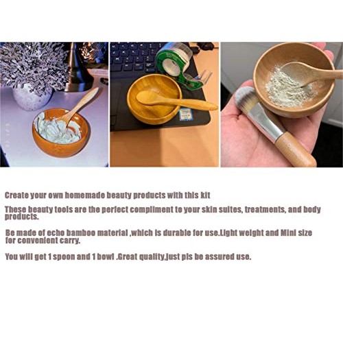 Eco Bamboo Mixing Bowl - Cute Miuni Small Facial Skin Care Mixing Bowl DIY Ho...