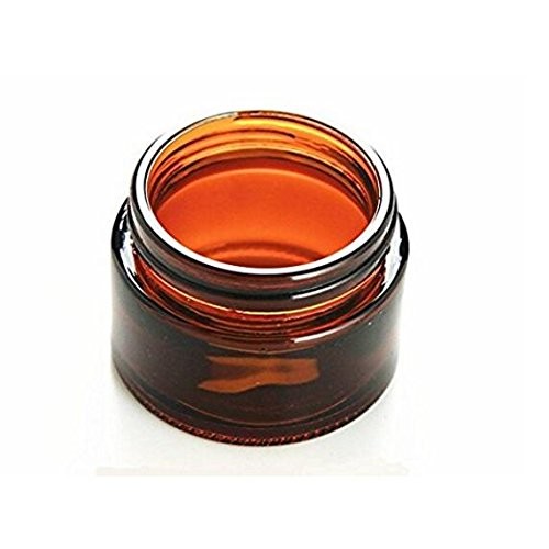 ericotry 6PCS 10ml Amber Glass Jar Empty Refillable Cosmetic Face Cream Lip B...