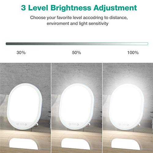 Light Therapy Lamp, UV-Free 10000 Lux Therapy Light, Touch Control with 3 Adj...