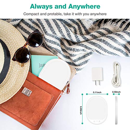 Light Therapy Lamp, UV-Free 10000 Lux Therapy Light, Touch Control with 3 Adj...