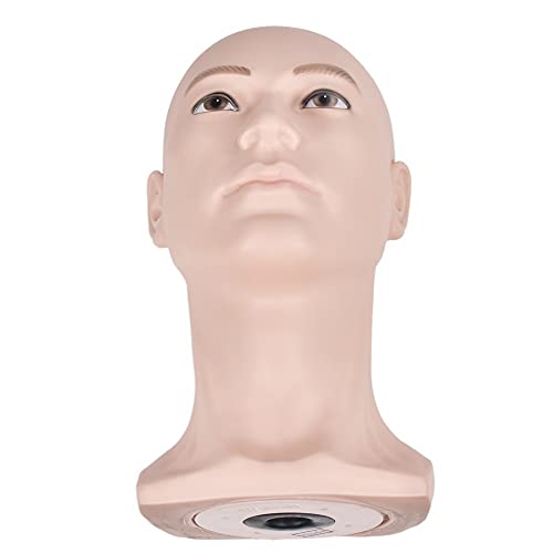 ErSiMan Bald Mannequin Head Male Professional Cosmetology for Wig Making, Dis...