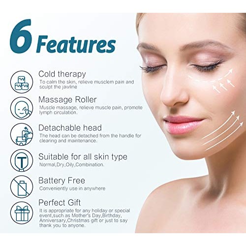 Ice Roller, ESARORA Ice Roller for Face & Eye, Puffiness, Migraine, Pain Reli...