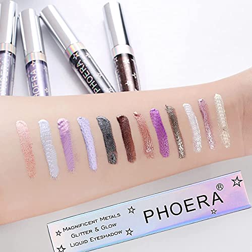 Glitter Eyeshadow，Makeup For Eyes Liquid Shimmer Sparkle Glow Light Colors P...