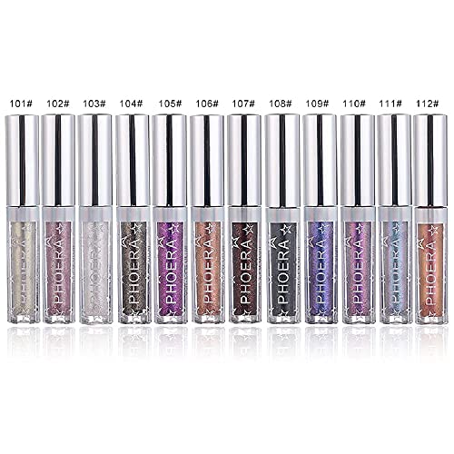 Glitter Eyeshadow，Makeup For Eyes Liquid Shimmer Sparkle Glow Light Colors P...