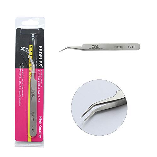 ESDELES Vetus Volume Tweezers Stainless Steel Eyelash Extension Tweezers Ultr...