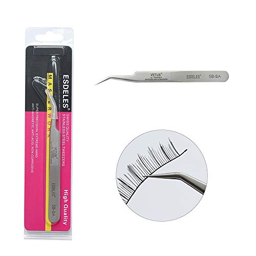 ESDELES Vetus Volume Tweezers Stainless Steel Eyelash Extension Tweezers Ultr...