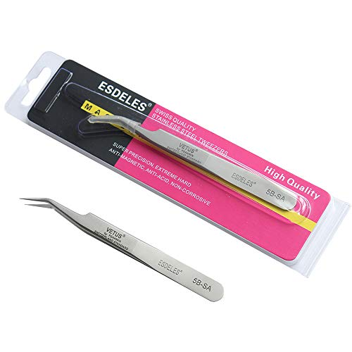 ESDELES Vetus Volume Tweezers Stainless Steel Eyelash Extension Tweezers Ultr...