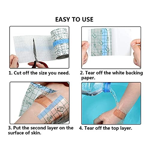 Tattoo Aftercare Bandage Waterproof | 6 in x 2 yd |-Clear Skin Protection Tap...