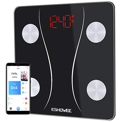 Bluetooth Body Fat Scale, Smart Scale Digital Scale with Body Fat and Water W...