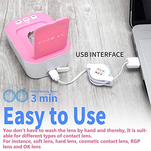 Contact Lens Cleaner Machine,Mini Portable Ultrasonic Contact Lens Cleaner wi...