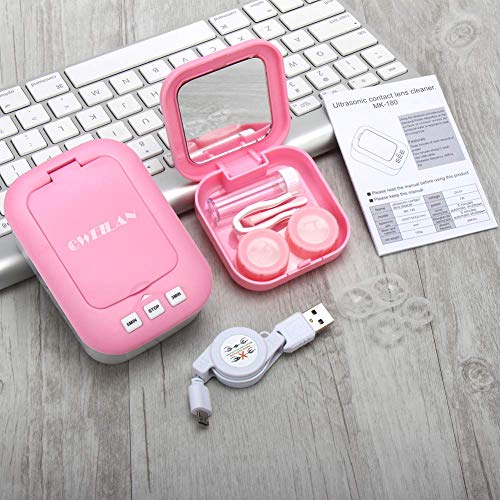 Contact Lens Cleaner Machine,Mini Portable Ultrasonic Contact Lens Cleaner wi...