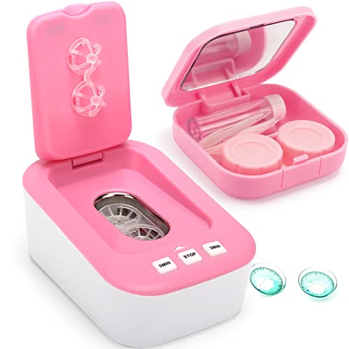 Contact Lens Cleaner Machine,Mini Portable Ultrasonic Contact Lens Cleaner wi...