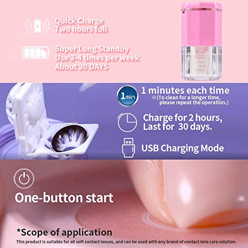 Portable Contact Lens Cleaner,Esojiliya Contact Lens Cleaning Machine with US...