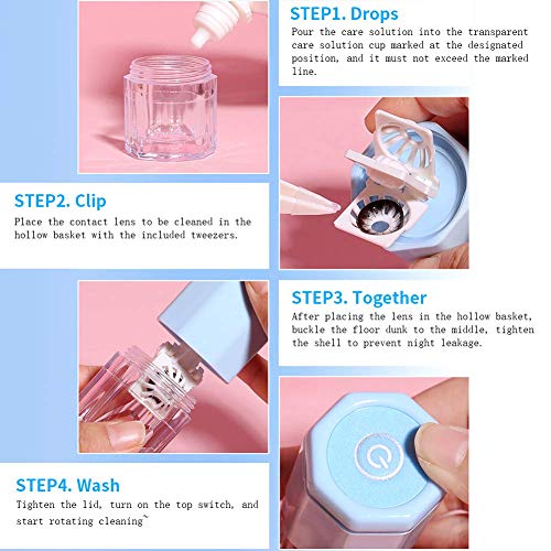 Portable Contact Lens Cleaner,Esojiliya Contact Lens Cleaning Machine with US...