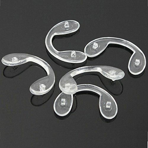 10 Pairs of Silicone Glasses U Shaped Strap Bridge Screw in Silicone Nose Pad...
