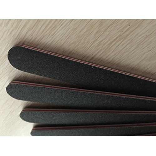 10 PCS Professional Double Sided Nail Files Emery Board Grit Black Gel Cosmet...