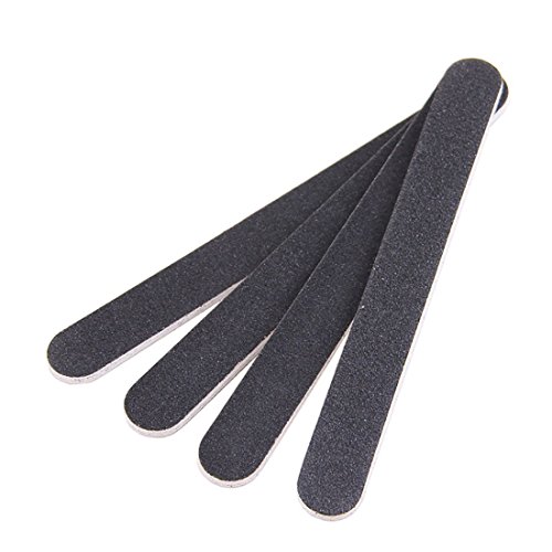 10 PCS Professional Double Sided Nail Files Emery Board Grit Black Gel Cosmet...