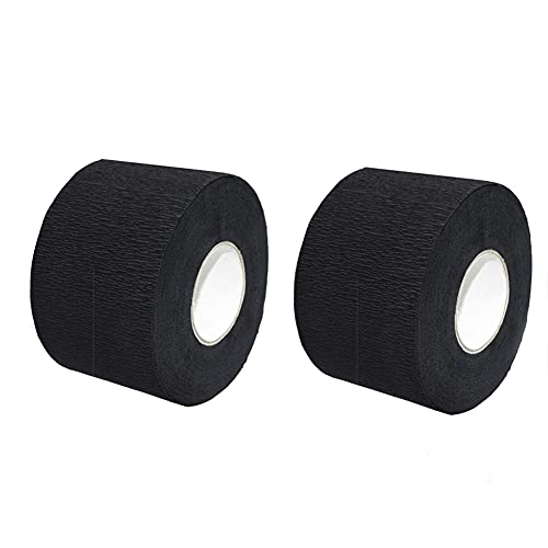 2 Rolls of Black Barber Neck Strips Disposable and Flexible Neck Strips Hair ...