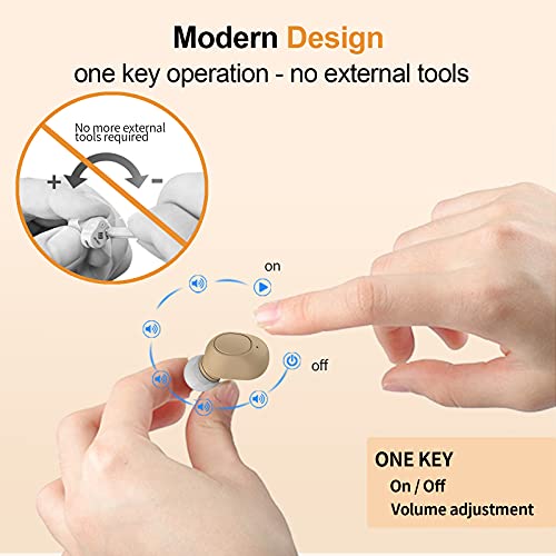 Hearing Amplifier Aid For Seniors & Adults Rechargeable, Noise Cancelling, Na...