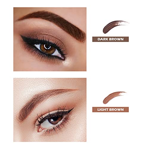 ESPOCE Eyebrow Stamp Stencil Kit 2 Colors in 1 Dark Brown and Light Brown Wat...