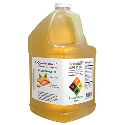 Almond Sweet Oil - 2 Gallons - 128 oz per container - safety sealed HDPE cont...