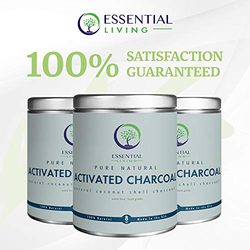 Essential Living: Activated Charcoal Powder - Food Grade All-Natural Coconut ...