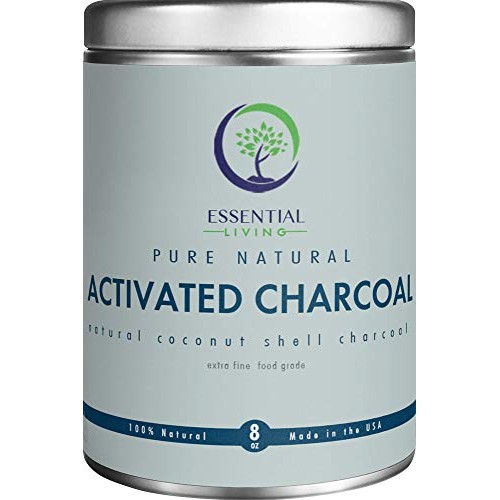 Essential Living: Activated Charcoal Powder - Food Grade All-Natural Coconut ...