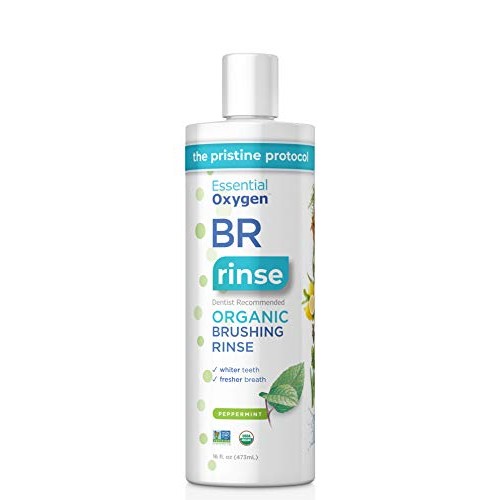 Essential Oxygen Certified BR Organic Brushing Rinse, All Natural Mouthwash f...