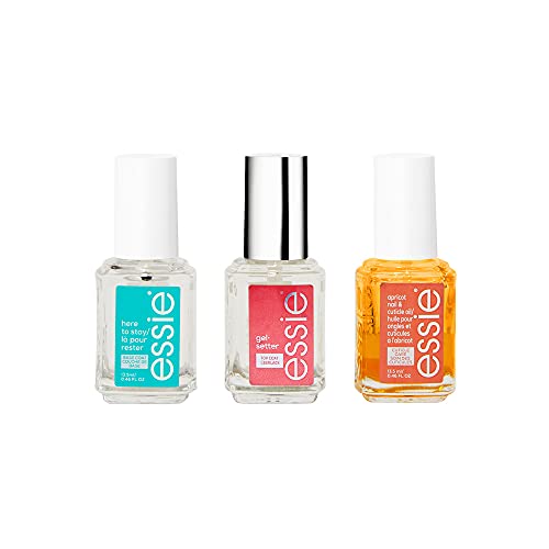 essie Art of The Manicure Nail Care Trio Kit with Base or Top Coat, and Cutic...