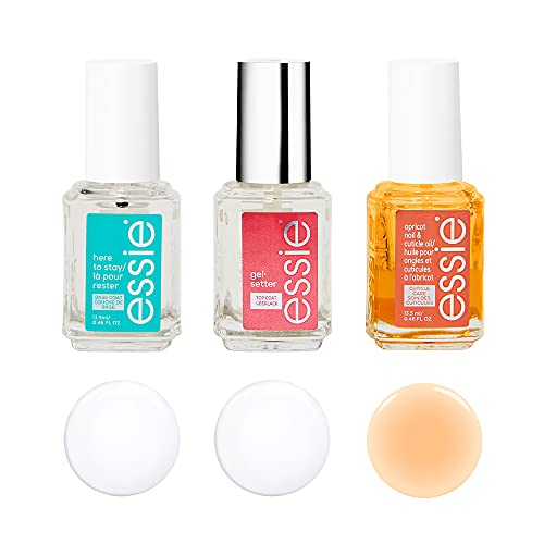 essie Art of The Manicure Nail Care Trio Kit with Base or Top Coat, and Cutic...