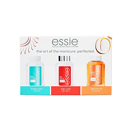 essie Art of The Manicure Nail Care Trio Kit with Base or Top Coat, and Cutic...