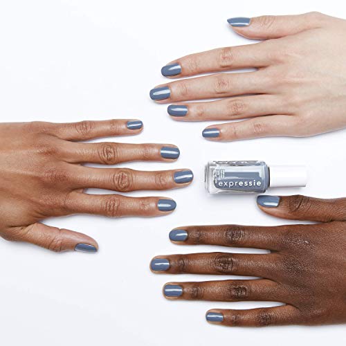 essie expressie Quick-Dry Vegan Nail Polish, Air Dry, Slate Blue, 0.33 Ounce
