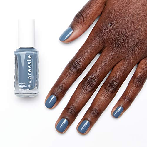 essie expressie Quick-Dry Vegan Nail Polish, Air Dry, Slate Blue, 0.33 Ounce