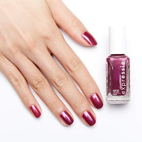 essie expressie Quick-Dry Vegan Nail Polish, Mic Drop-It-Low, Magenta Pink, 0...