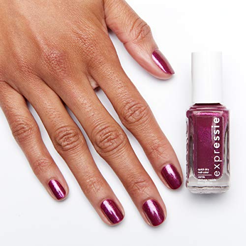 essie expressie Quick-Dry Vegan Nail Polish, Mic Drop-It-Low, Magenta Pink, 0...