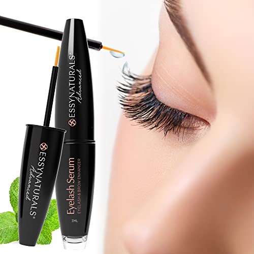 EssyNaturals Eyelash and Brow Growth Serum Irritation Free Formula, 3 Months ...