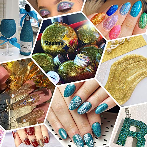 56 Extra Fine Glitter, Set of 56 Colors Body Cosmetic Glitter, Nail Arts Face...