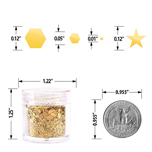 Holographic Chunky Glitter Sequins 16 Colors Mixed Cosmetic Glitter for Face ...