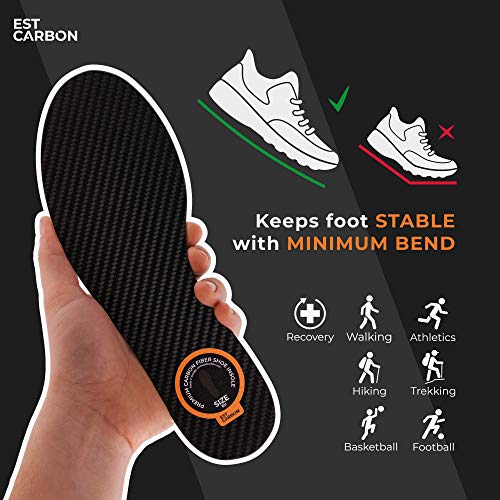 Carbon Fiber Insole, 1 Piece, Shoe Insert, Rigid - Strong, Orthotic Shoe Stif...