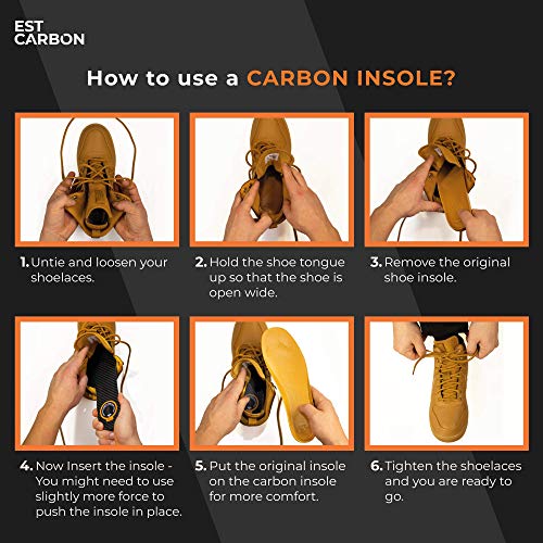 Carbon Fiber Insole, 1 Piece, Shoe Insert, Rigid - Strong, Orthotic Shoe Stif...