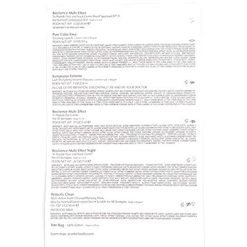 Estee Lauder 2020 6pcs Gift Set Tote Bag Skincare Makeup Resilience Multi-Effect