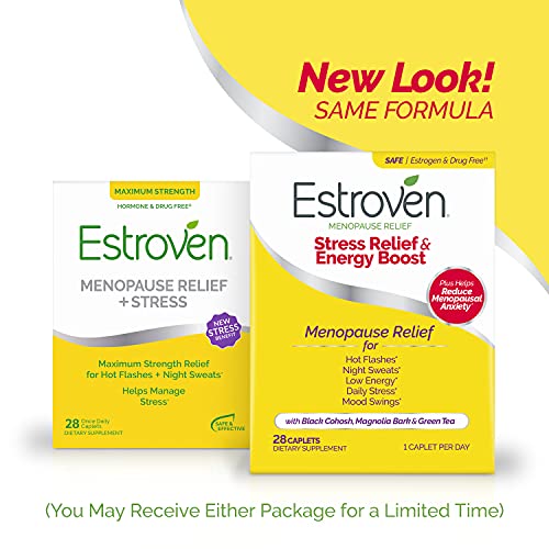 Estroven Stress Relief & Energy Boost for Menopause Relief, Helps Reduce Hot ...