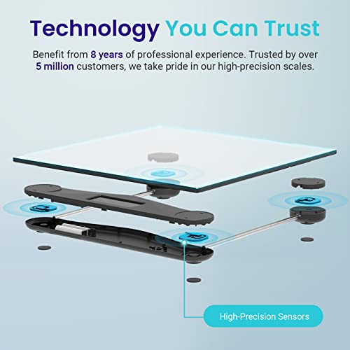 Etekcity Digital Body Weight Bathroom Scale, Large Blue LCD Backlight Display...