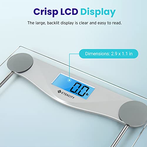 Etekcity Digital Body Weight Bathroom Scale, Large Blue LCD Backlight Display...