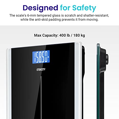 Etekcity Digital Body Weight Bathroom Scale with Step-On Technology, 400 Lb