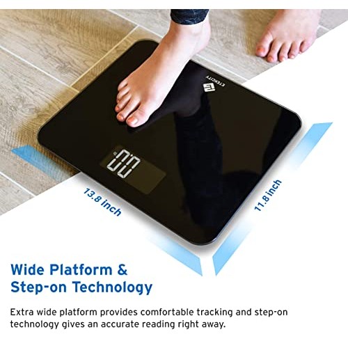 Etekcity High Precision Digital Body Weight Bathroom Scale with Ultra Wide Pl...